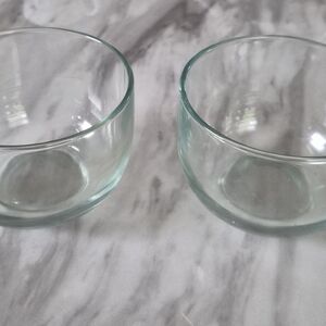 Set of Clear Glass Bowls